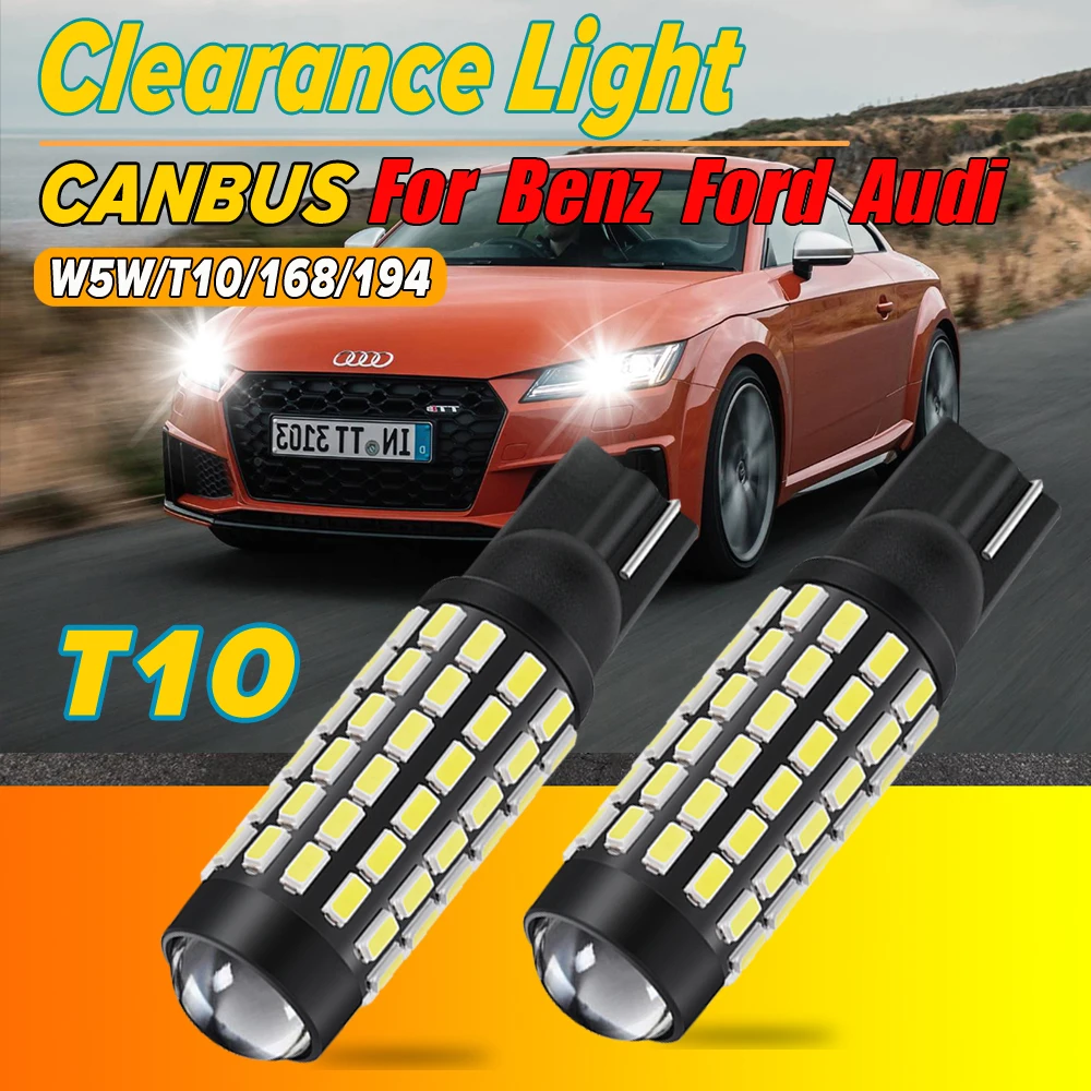 2PCS T10 W5W 194 198 158 New Super Bright Car LED Car Parking Lights WY5W 168 501 3014 78smd Auto Wedge Turn Side Bulbs Car