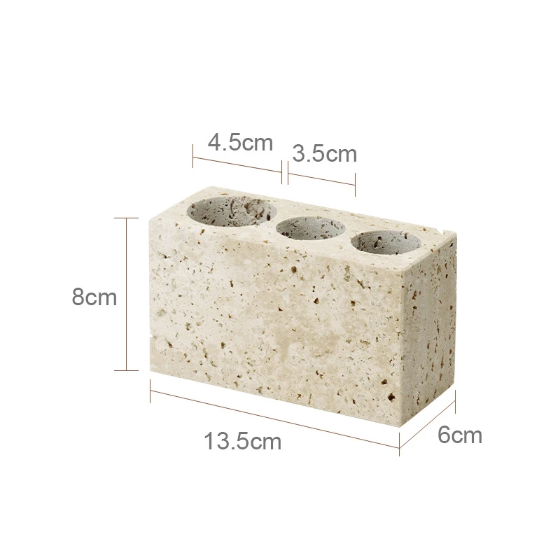 Beige Travertijn Badkamerset Natuurlijke Marmeren Zeepdispenser Rietverspreider Tissue Box Lade Badkameraccessoires