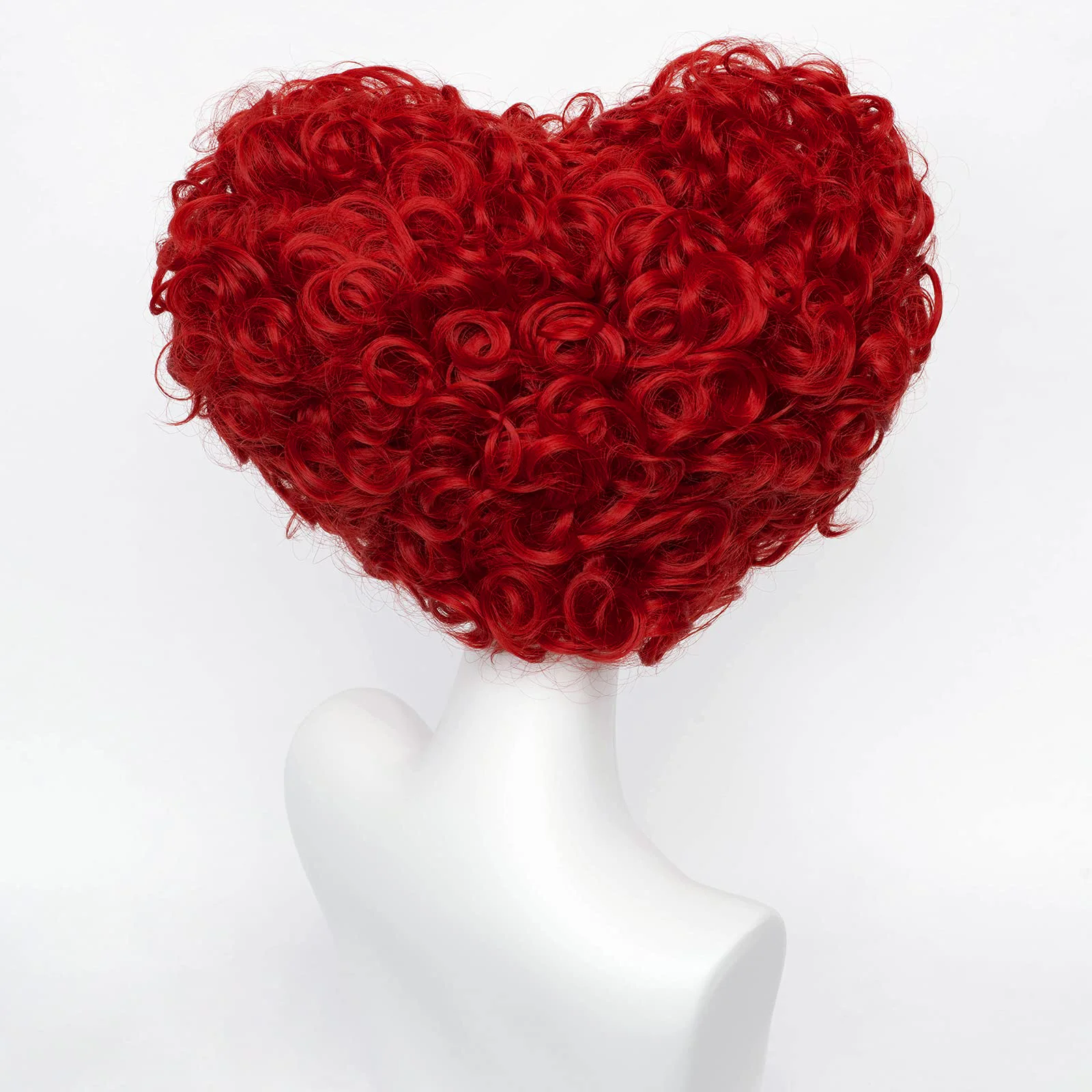 6 Polegada sintético curto espiral encaracolado rainha vermelha peruca cosplay com anime halloween carnaval exposição em quadrinhos natural cos peruca