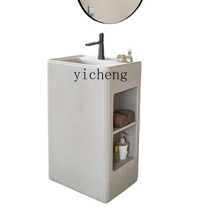 YY Floor-Standing One-Piece Art Wash Basin Toilet Storage Wash up Sink