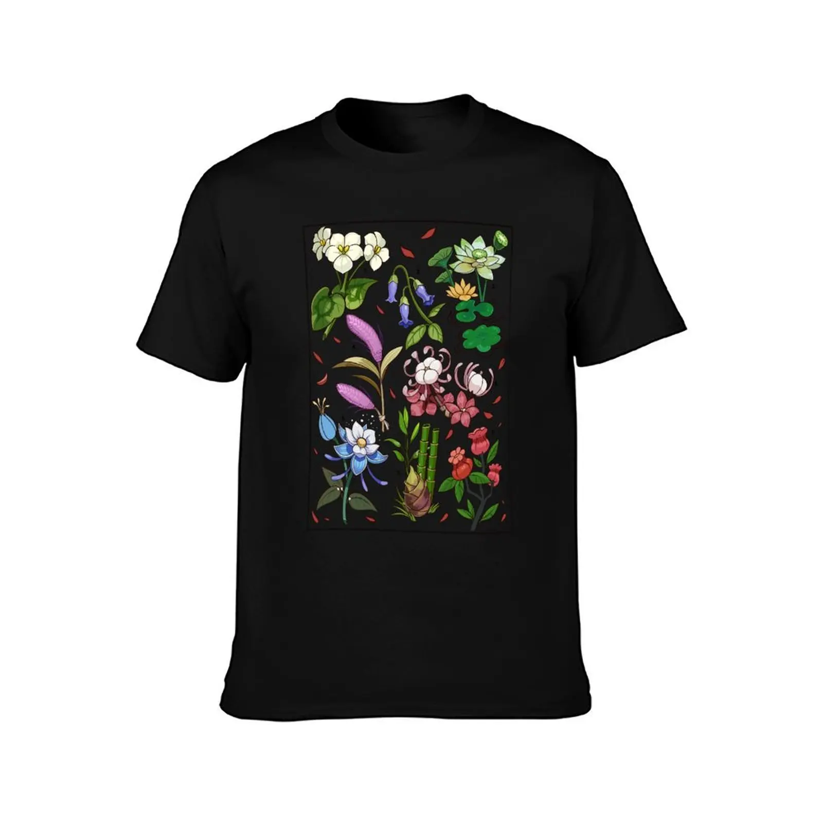 Flora of Liyue T-Shirt, Novelty Saying Tshirt, Soft Cotton Crew Neck Everyday Top