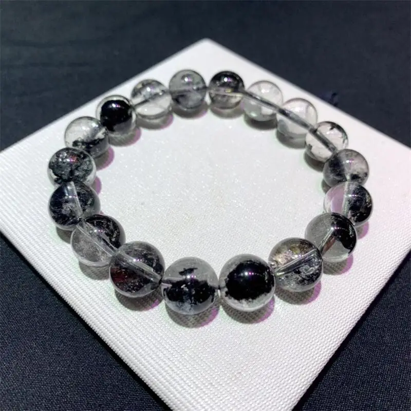 12MM Natural Herkimer Diamond Bracelet Crystal For Women Fortune Energy Mineral Amulet Jewelry Healing Gift 1PCS