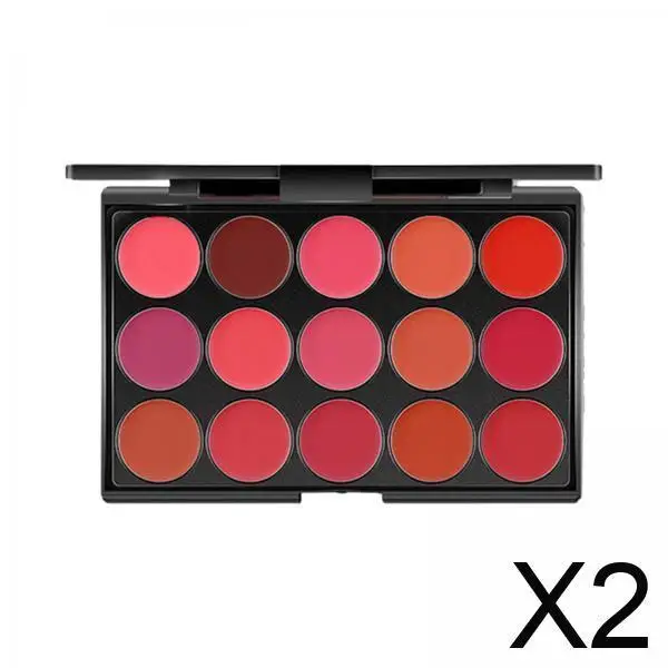 พาเลทลิปสติก 15 สี ชุดลิปสติกมืออาชีพ ชุดลิปกลอสเนื้อชุ่มชื้น สำหรับผู้หญิง ผู้เริ่มต้น นักแต่งหน้ามืออาชีพ ของขวัญ