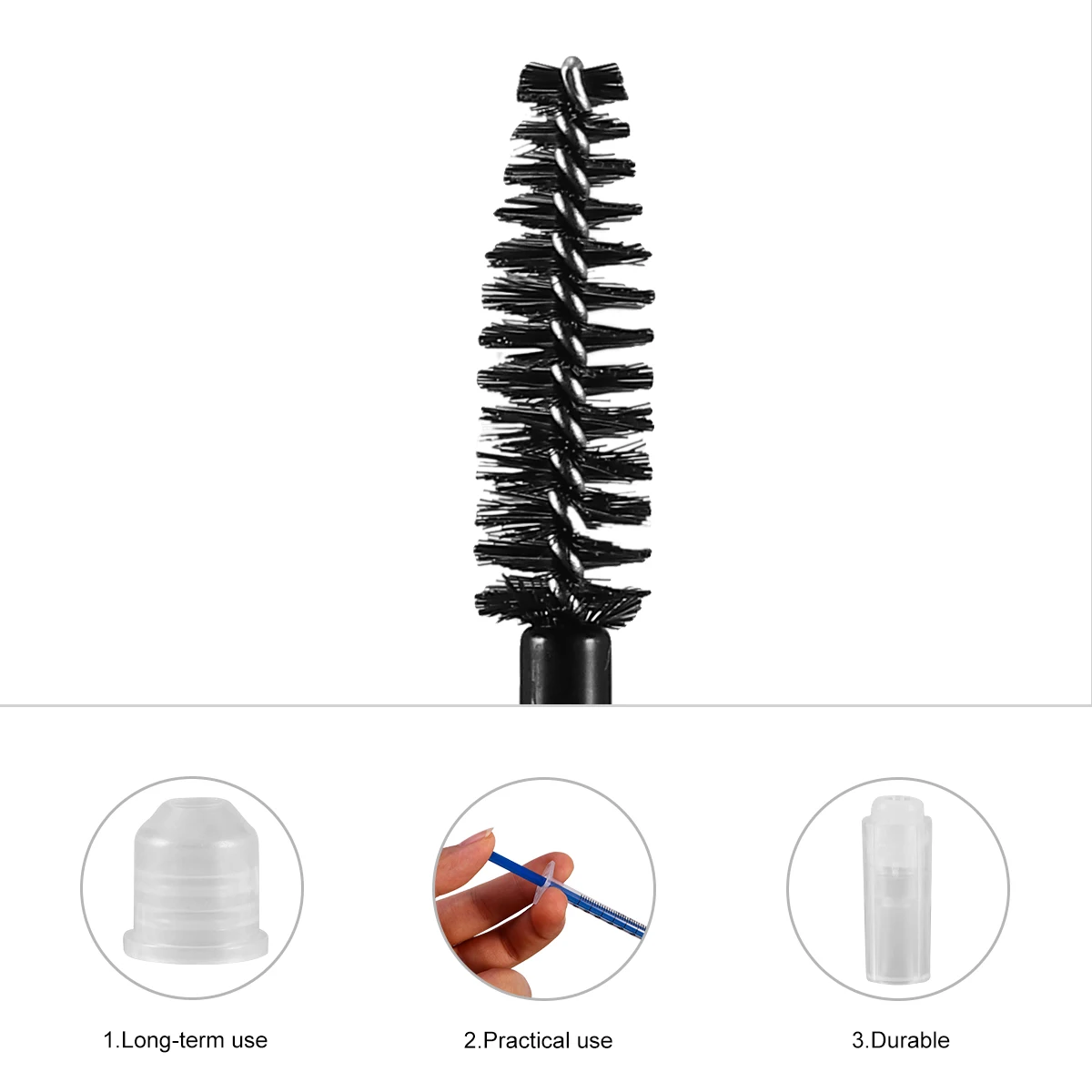 

12pcs Mascara Brush Empty Bottles Refillable Portable Eyelash Growth Liquid Storage Container 10ml 1ml Plastic Leakproof