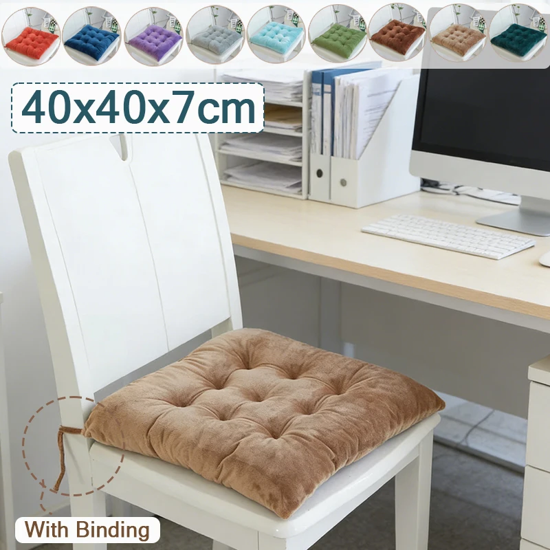 

1/2/4pcs Thickened Crystal Velvet Square Seat Cushion for Dining Patio Home Office Indoor Outdoor Garden Sofa Buttock Cushion 방석
