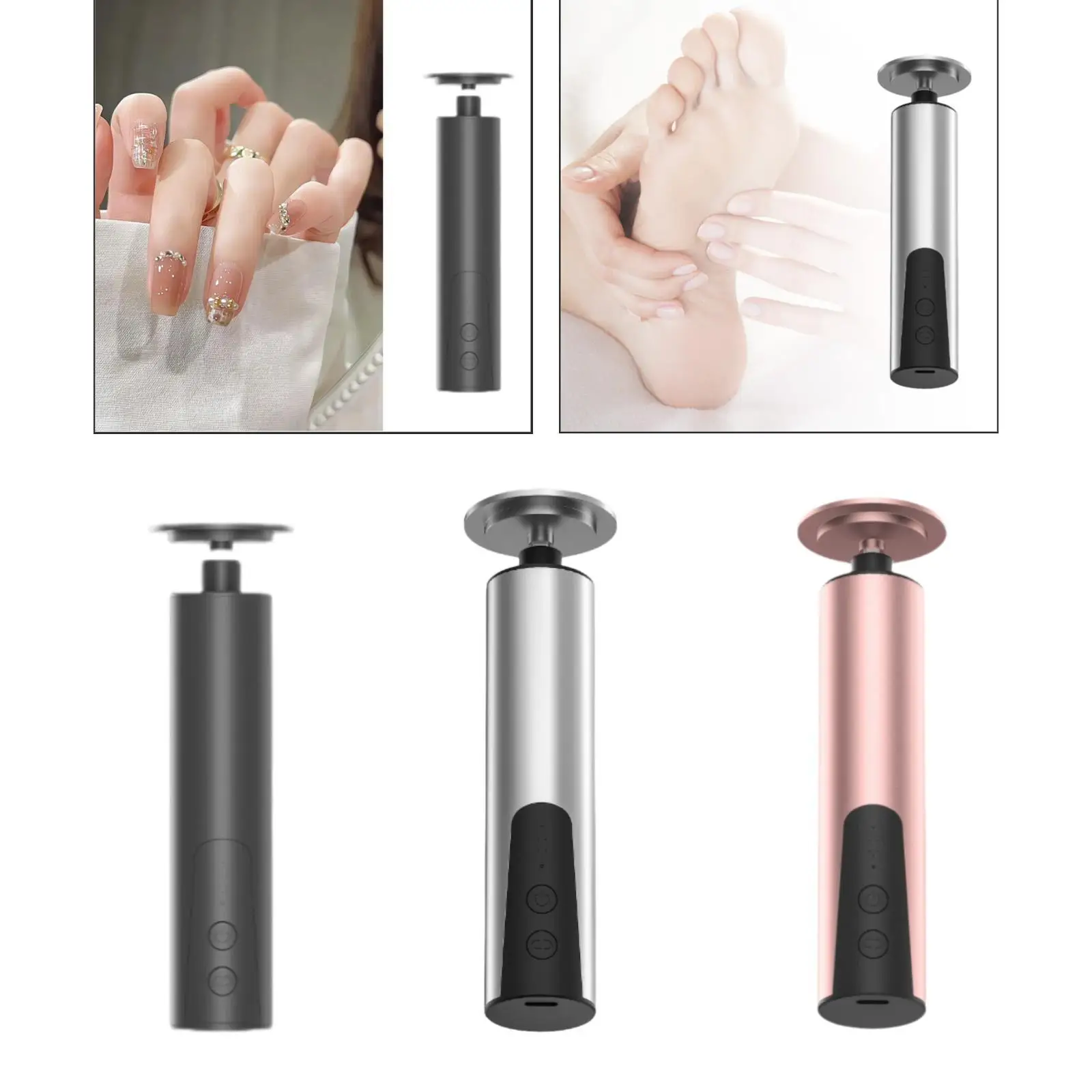 Electric Callus Remover Adjustable Foot File Rechargeable Pedicure Tool with Sanding Discs for Salon Home Travel