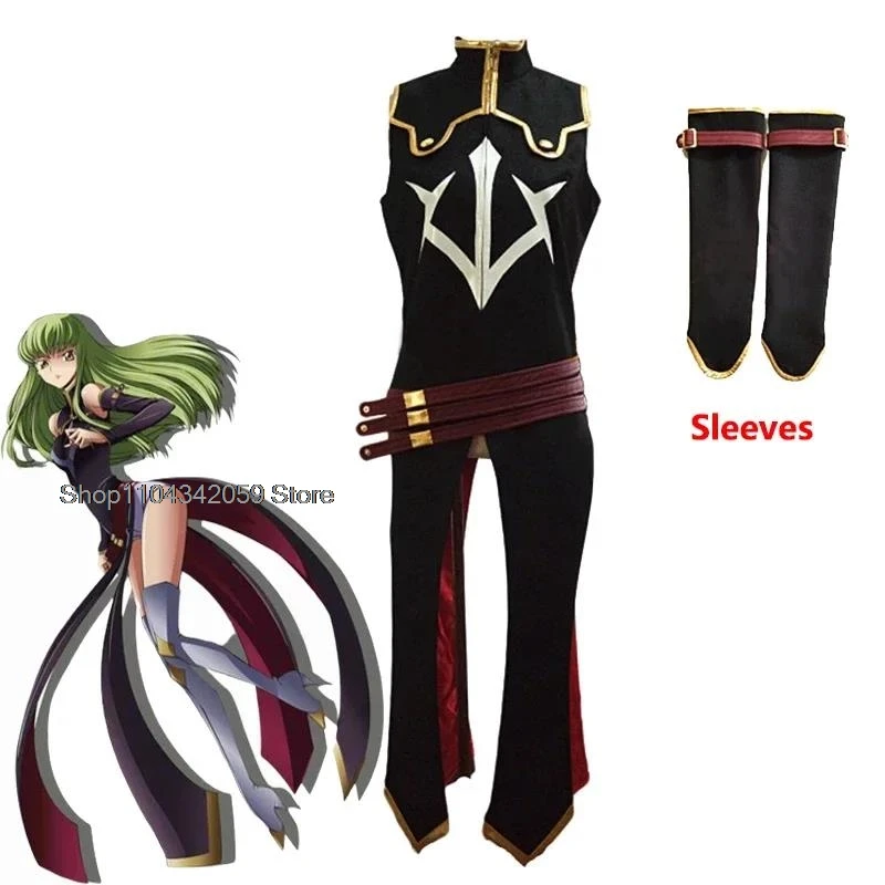 Anime Code Geass Queen CC Cosplay Costume Halloween Carnival Witch Black Uniforms Women Battle Suit Stocks Full Set Custom Made