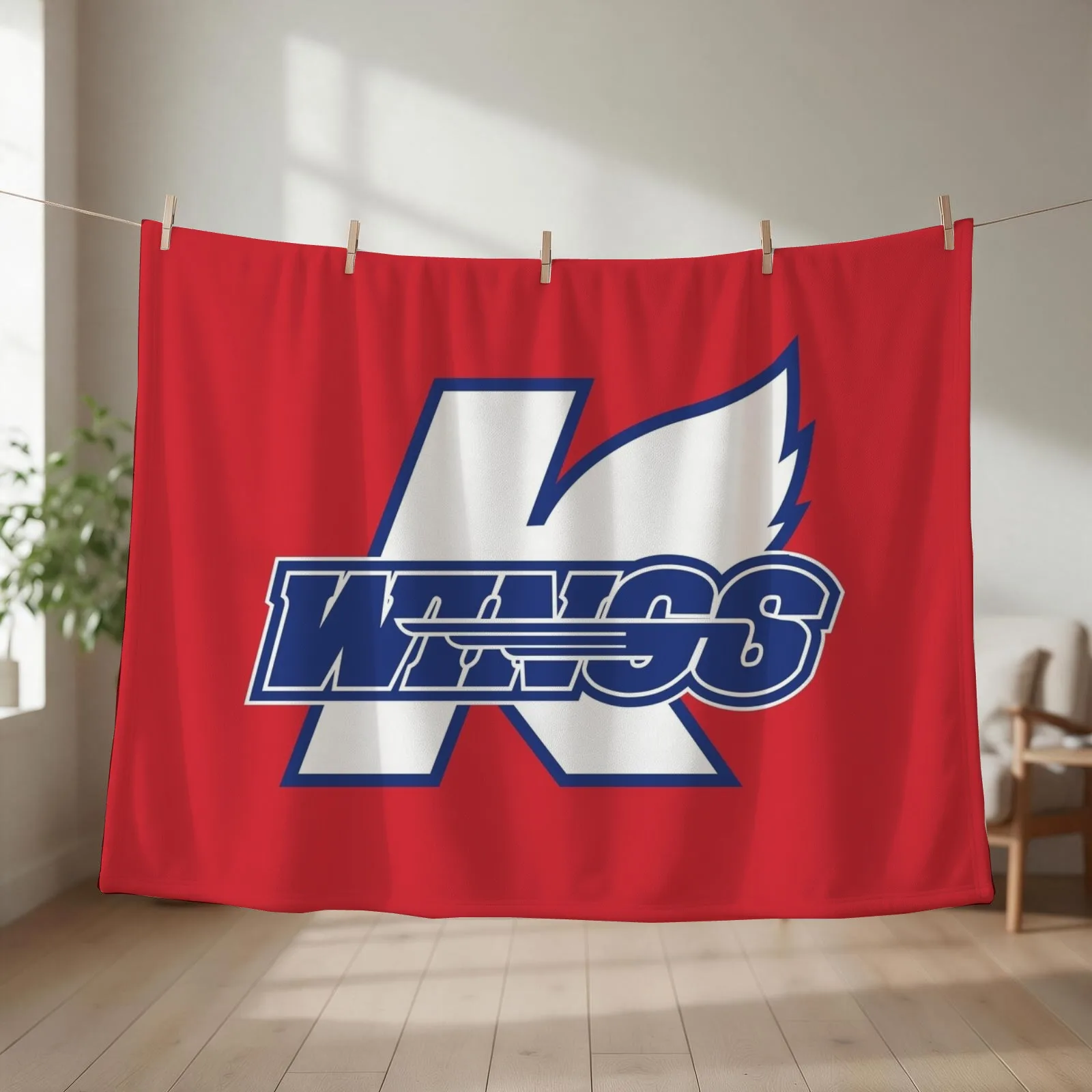 Kalamazoo Wings, Merch Throw Blanket Hairy for sofa Beach Tourist Blankets