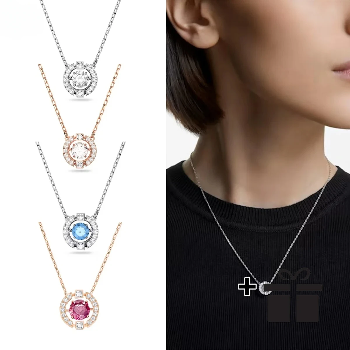 

Элегантный и очаровательный комплект колье из круглого циркона S925 с цветной цирконием - незаменимые украшения для пляжных вечеринок.