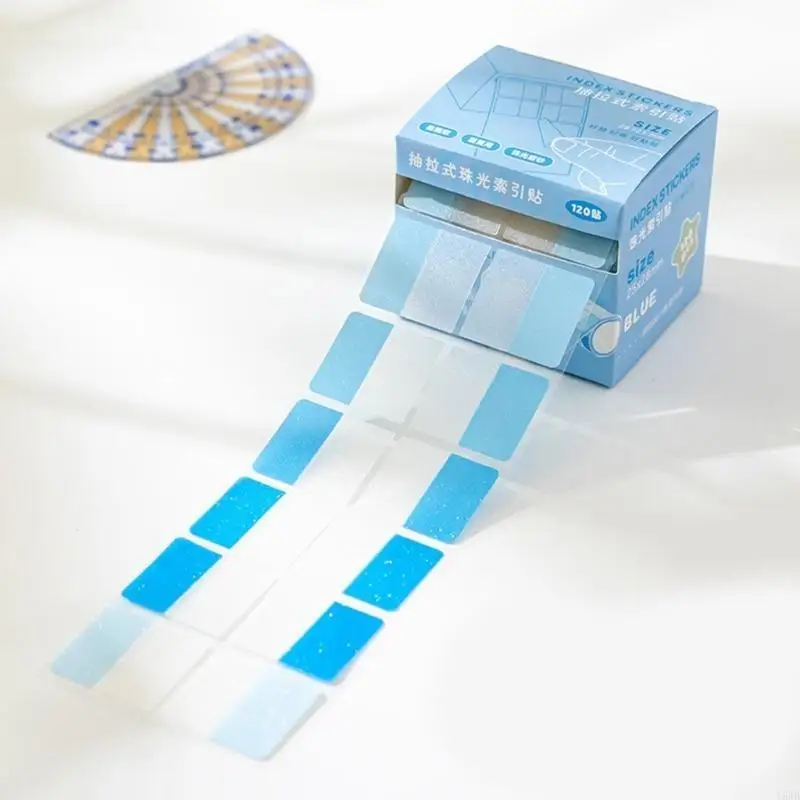 Y5JB 120Pieces Clear Colored Index Label Adhesive PET Label Writable Page Marker