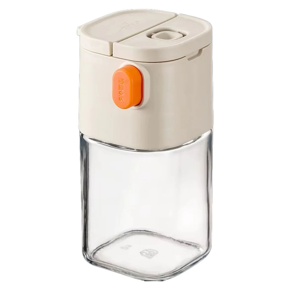 

HHTL Press-Type Glass Seasoning Bottle, Multi-Functional Quantitative Seasoning Pot, Kitchen Salt Jar, Spice & Pepper Shakers