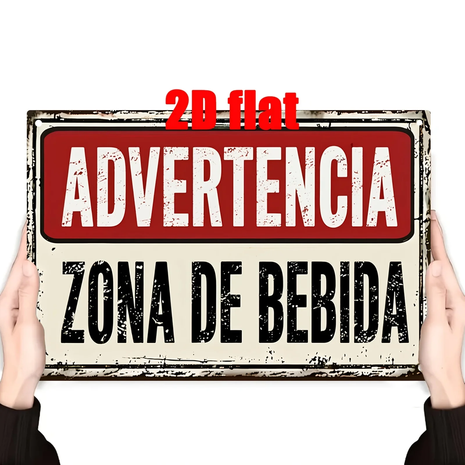 Metal Wall Art Signboard, Home Wall Decoration Plaque, Spanish Iron Signboard, Drinking Area, Suitable for Bars, Taverns,