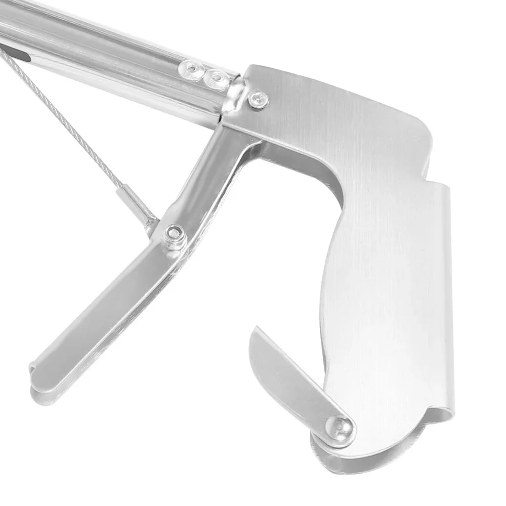 Portable 1.2m Foldable Snake Tongs Stick Easy Reach Pick Up Tool For Beach Cleaning Park Litter Grabber Foldable Garbage Clip