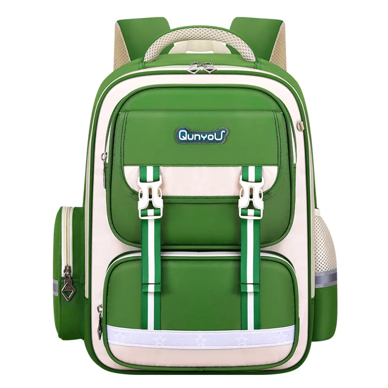 

New elementary school backpack with British style high aesthetic value lightweight weight reduction spine and waist backpack