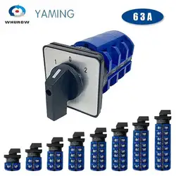 YMW26-63A Series LW26 Silver Contact Control Power 1-6 Poles 2/3 Positions Changeover Cam Switch Rotary Selector