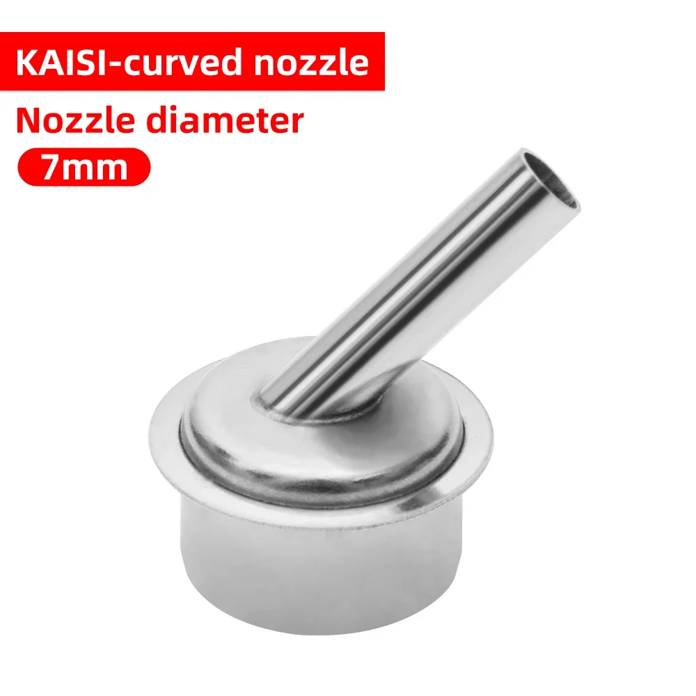 45 Degree Curved Nozzle 5mm/7mm/10mm Bent Angle For SUGON 8610DX/8620DX QUICK 861DW Hot Air Soldering Station Heat Nozzle