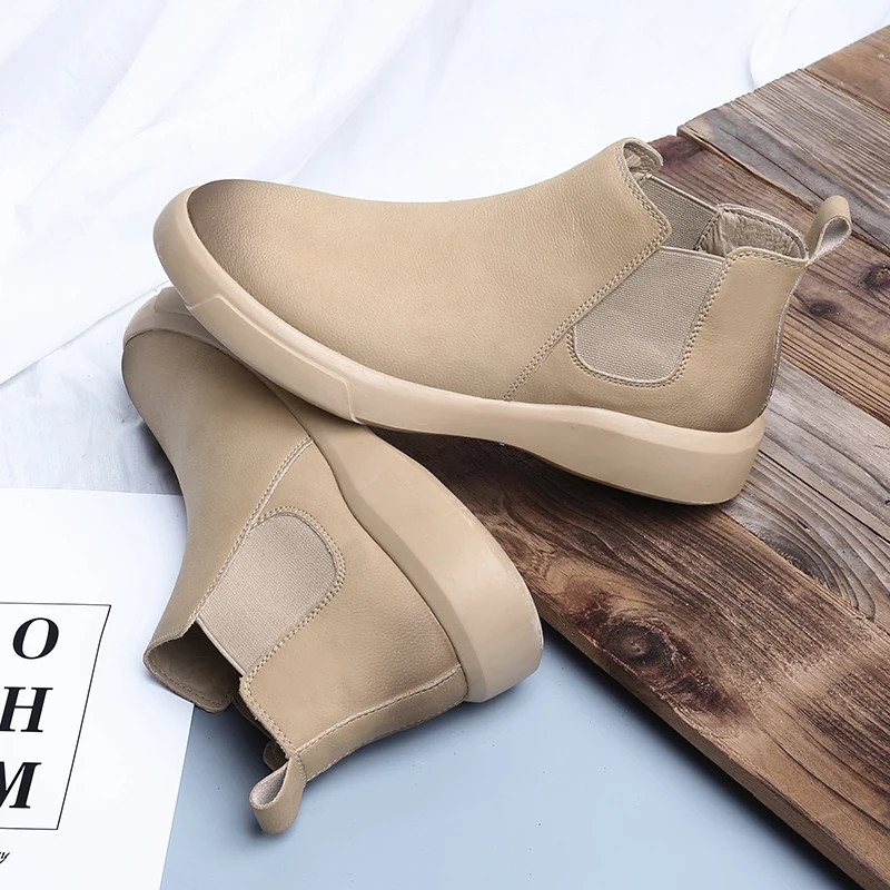 

Autumn Winter Men Business Casual Chelsea Boots Comfortable Dry Simple Fashionable Thick Soled Classic Youth Fashion Boots