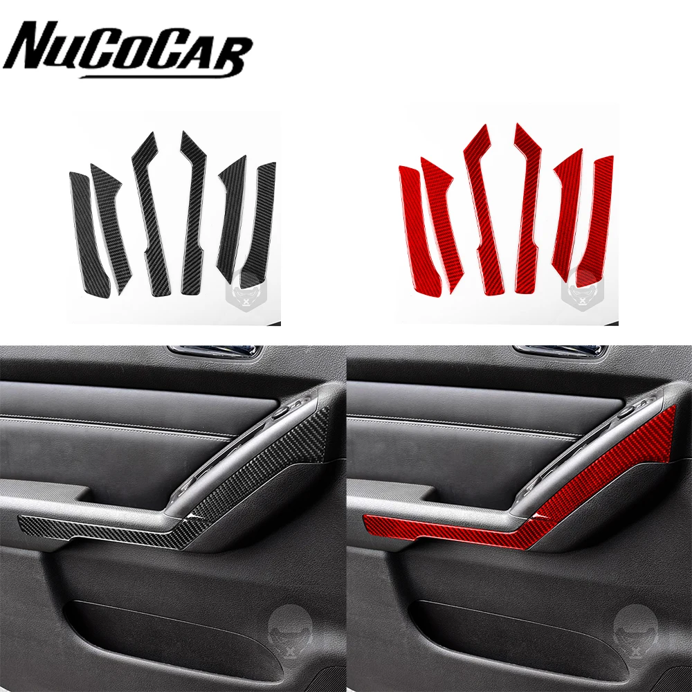 For Hummer H3 2006 2007 2008 2009 2010 Carbon Fiber Door Armrest Panel Trim  Car Interior Accessories Decorative Stickers