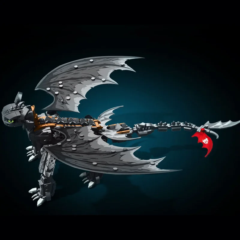 New 68259 1026pcs MOC Classic Anime Flying Dragon Building Blocks Bricks Assembling Model Toys for Children Birthday Gift Set - Image 3