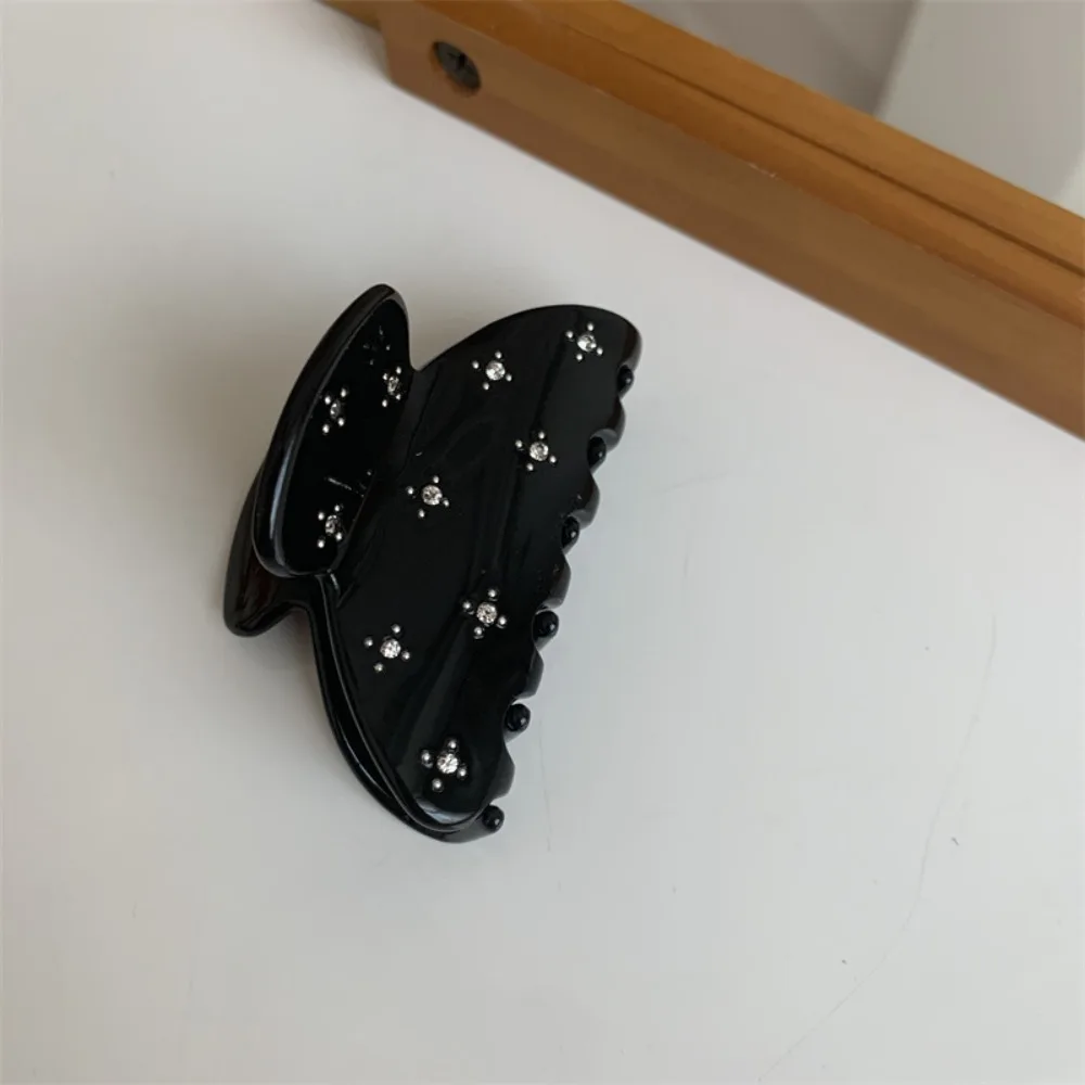 لطيف الأزياء حجر الراين نصف دائرة حمض الخليك أغطية الرأس الفتيات مشبك شعر الكورية نمط القرش كليب مشبك شعر #2