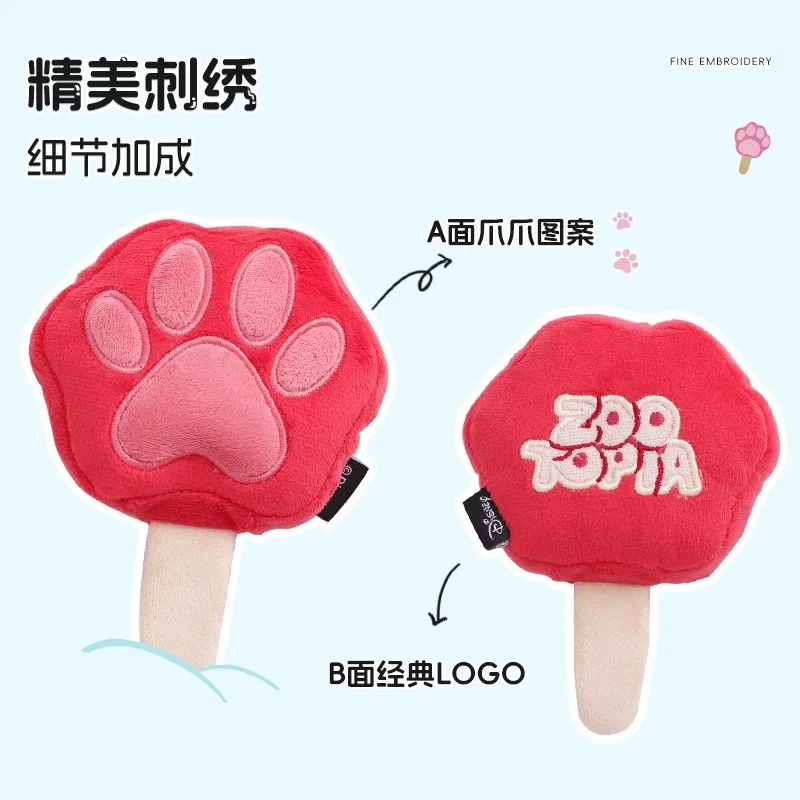 Disney Spielzeug Zootopia 2, Stickerei, Cartoon, niedlich, Nick'pawpsicle Claw Ice Voice Version Sound, Kinder, Hund, Haustier, Spielzeug, Geburtstagsgeschenke