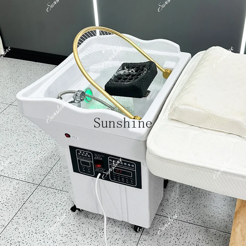 Beauty salon special free movable hair treatment shampoo basin water circulation fumigation hair salon  TF