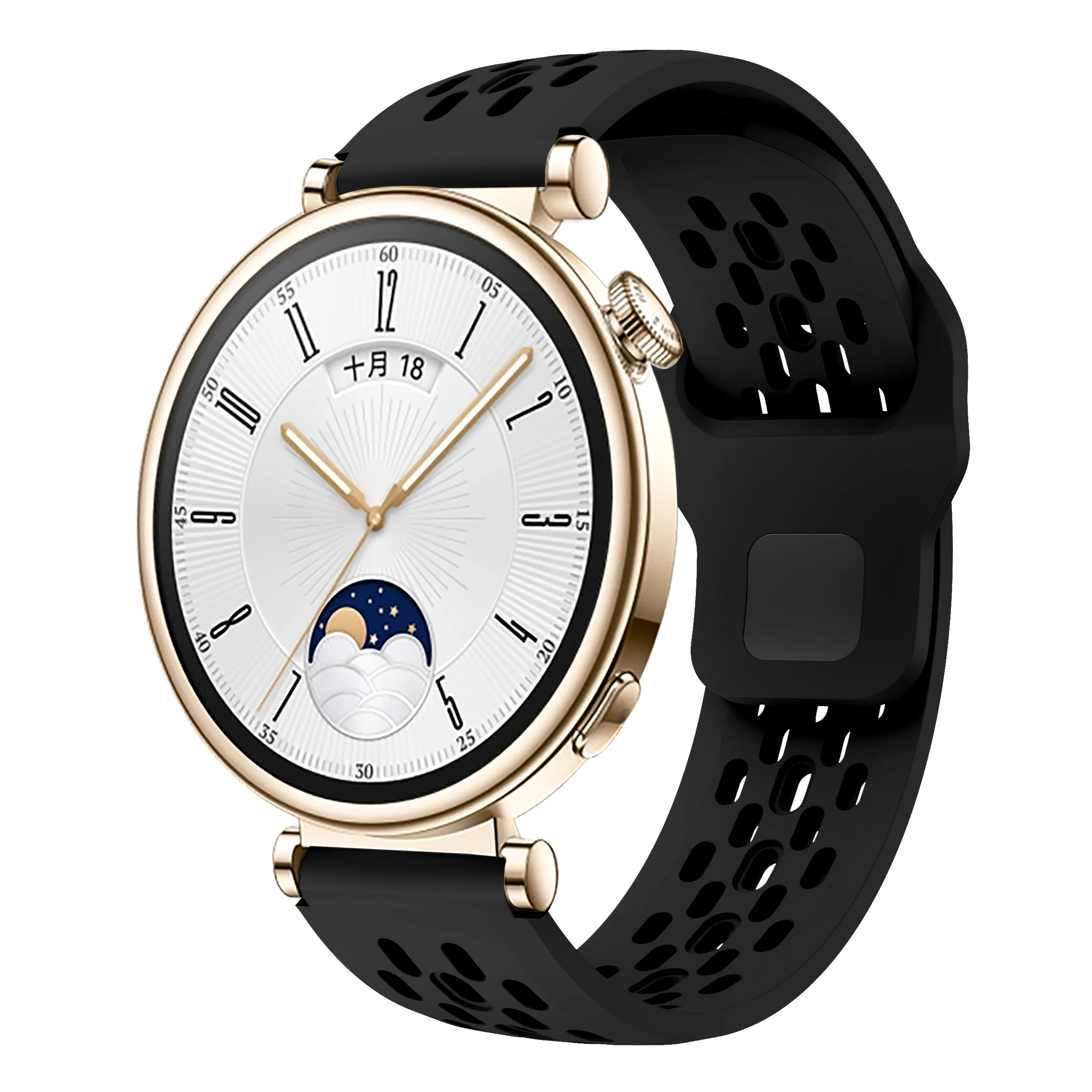 18 20 22mm evrensel hızlı Fit silikon kayış Samsung Watch4/5/6 Band Huawei Huawei spor bileklik Garmin Ven2 kauçuk kemer