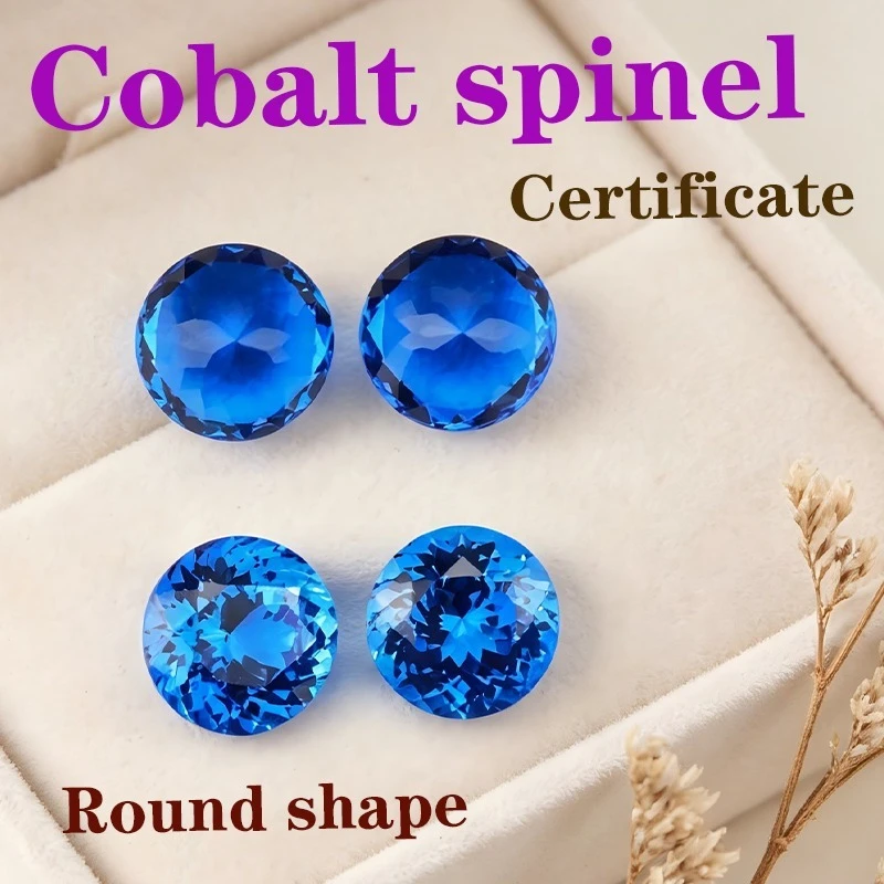 

Laboratory Cultivation of Gemstones Cobalt Spinel Round Shape Certificate High Quality