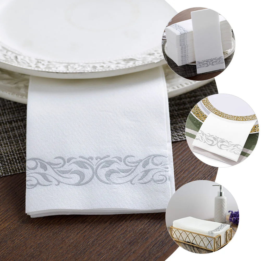 Paper Napkin Dinner Napkins Party Table Wedding for Reception Wood Pulp Decorative Holiday Home