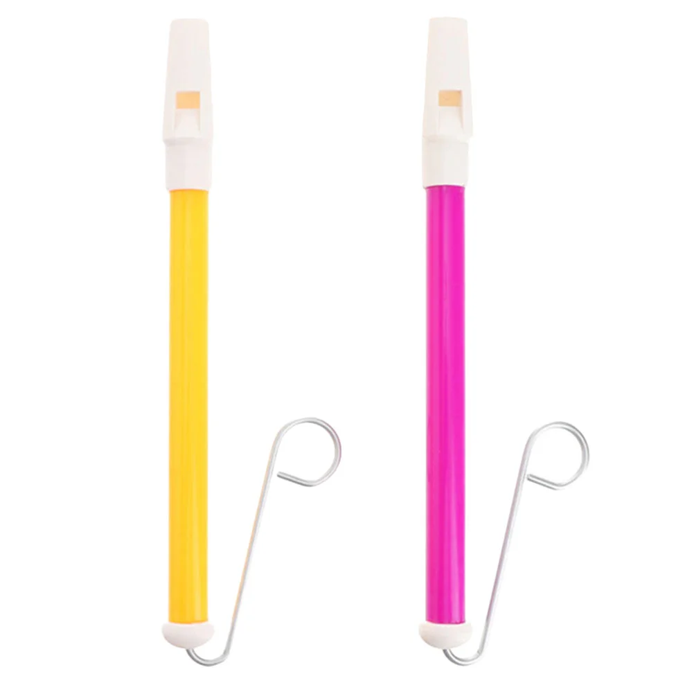 

2 Pcs Noisemaker Instruments Blow The Air Flute Plastic Slide Whistle Tie Rod Children