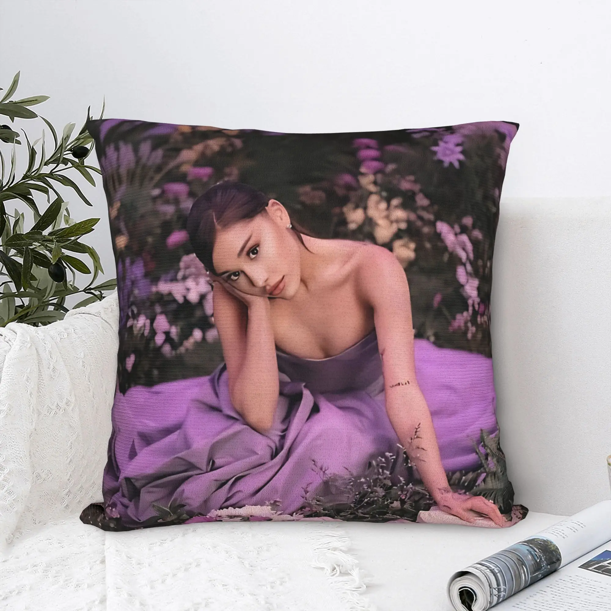 Singer Arianas Grandes Pillowcases  Cute Funny Pillow Case For Office Car Home Decor Print Pillow Cover