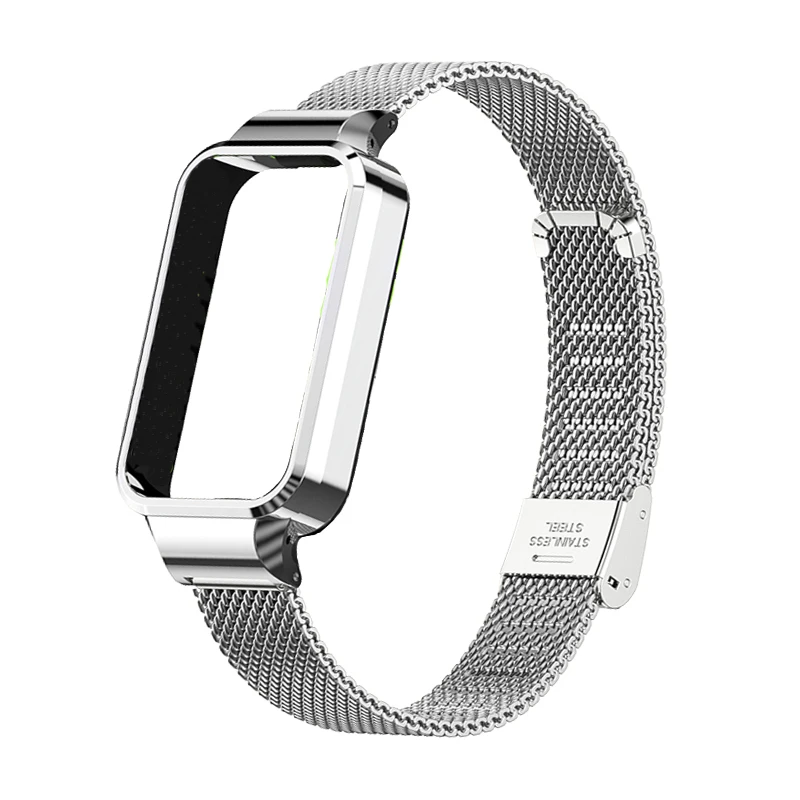 Браслет для Xiaomi Smart Band 9 Active, металлический ремешок, защитный чехол для Redmi Smart Band 3, ремешок для часов Mi Band 9 Active Cover