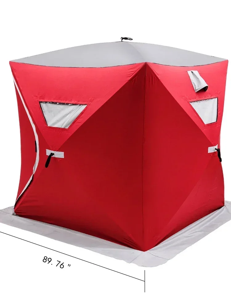 Ice Fishing Shelter Portable Pop-Up Waterproof and Windproof Tent Easily Set-Up for Outdoors Winter Fishing Camping Hiking