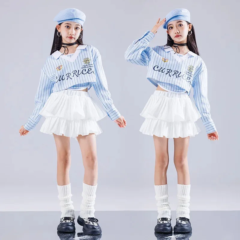 الهيب هوب الفتيات K-pop موضة المحاصيل الأعلى الشارع الرقص البضائع السراويل المتدرج التنانير الاطفال الشارع الشهير الأطفال ملابس الجاز مجموعات ازياء
