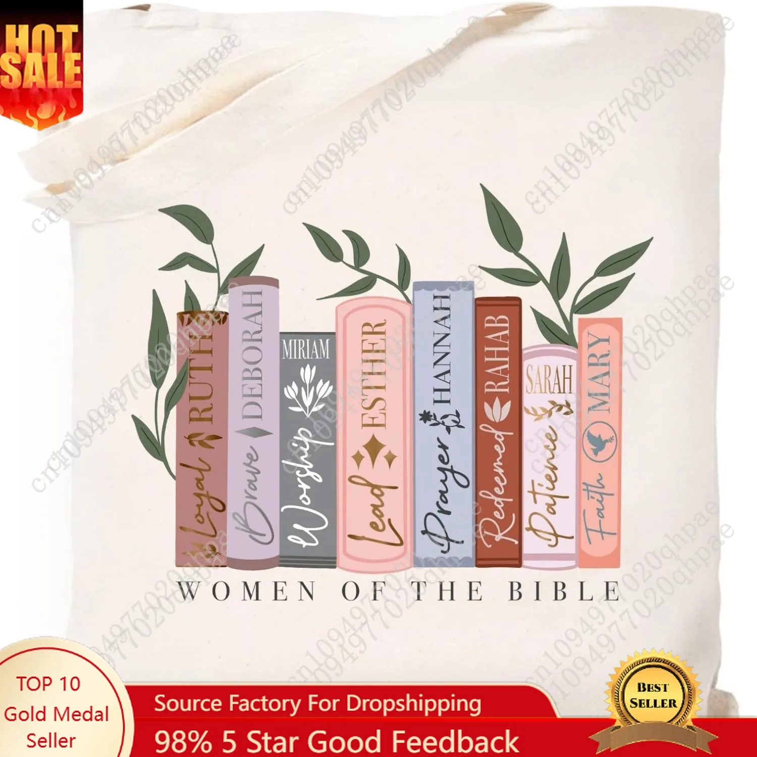 

Haukea Canvas Aesthetic Tote Bag with Inner Pockets, Cute Cloth Cotton Tote Bags for Women Graphic Tote Bag for School