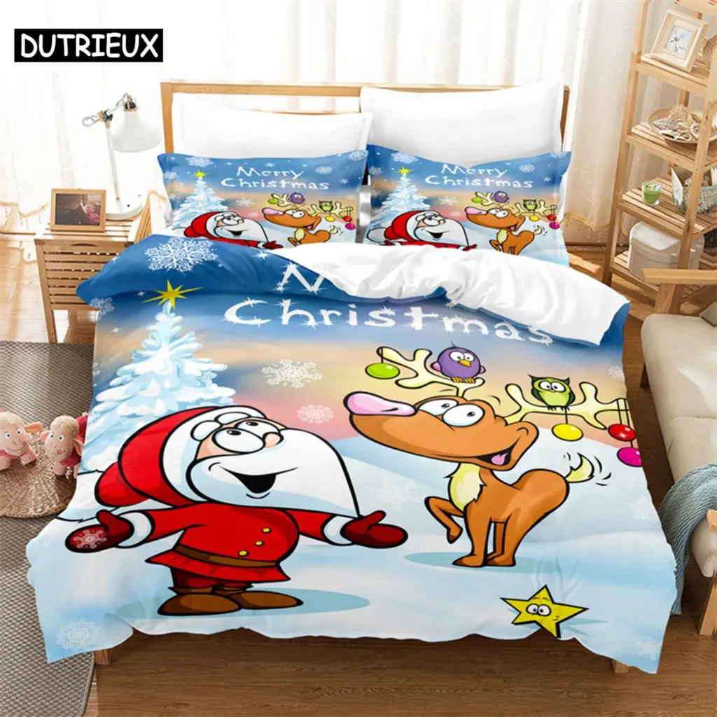 

Father Christmas Bedding Set Duvet Cover Set 3d Bedding Digital Printing Bed Linen Queen Size Bedding Set Fashion Design