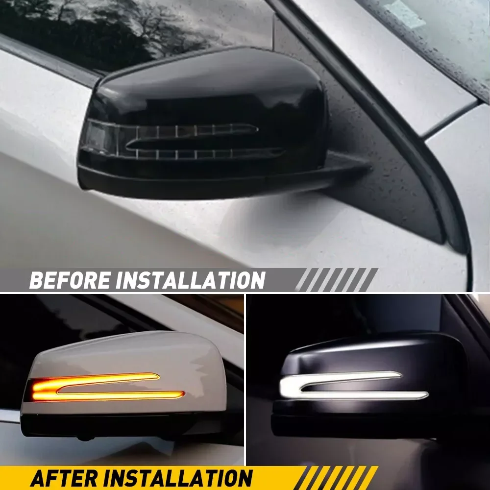 زوج متتابعة الدخان عدسة الجانب مرآة بدوره إشارة مؤشر ضوئي لمرسيدس بنز C E S CLA CLS CLK W204 W212 W221 W218 W246
