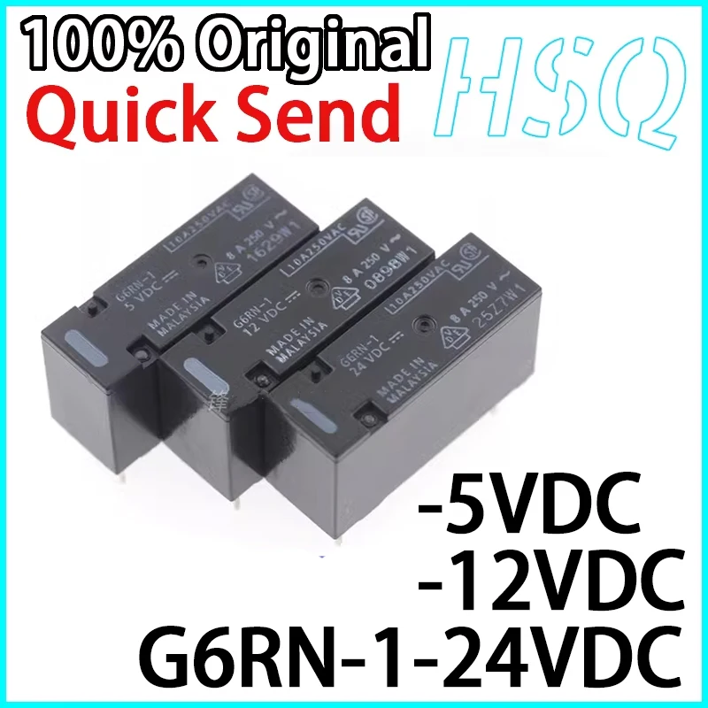 G6RN-1-5VDC G6RN-1-12VDC G6RN-1-24VDC 5-pin 8A Power Relay 1PCS