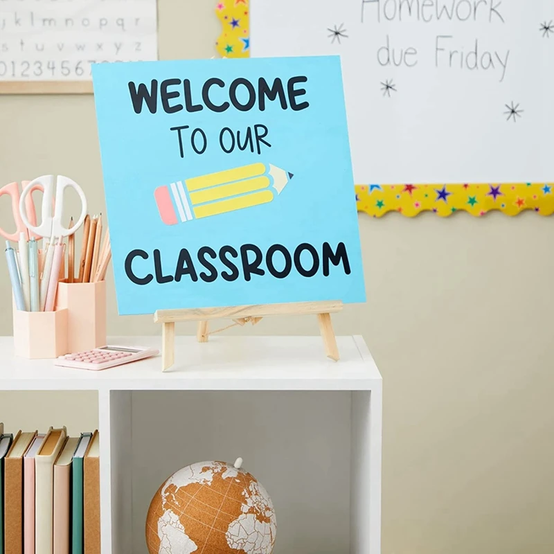 8er Pack Holz Staffeleien, Staffelei stehen zum Malen von Leinwänden und Bastel stativ, Mal party Staffelei für Kinder Schüler Schule