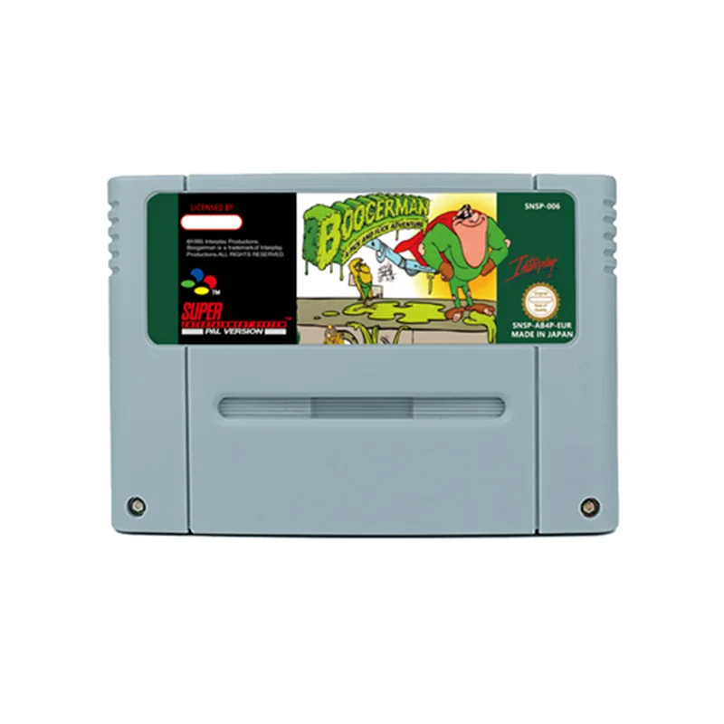 Boogerman-اختيار وتطير لعبة مغامرة العمل ، SNES 16 ، عربة الرجعية ، هدية للأطفال