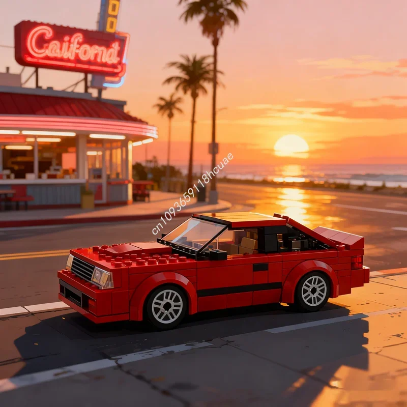 

186pcs MOC Forded Fox Body Mustangesd City Model Building blocks Christmas gifts Construction DIY toy creative idea Education