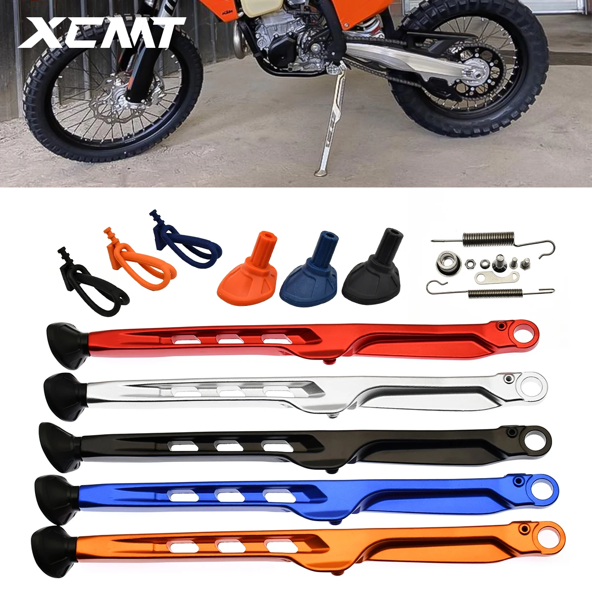 

For KTM 125-500 XC XCW XCF XCFW EXC EXCF TPI 6 Days Husqvarna GasGas Motorcycle CNC Parking Side Stand Kickstand With Spring Kit