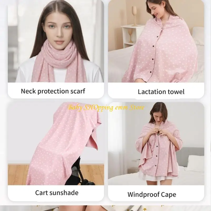 23GD طفل محمول منشفة الرضاعة الطبيعية تغذية ساحة مع تصميم نمط مطبوع