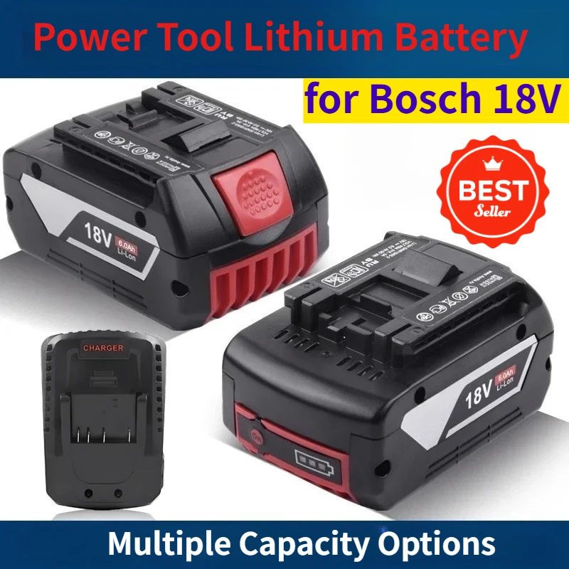 

18V 6000mAh for Bosch 18V Wireless Power Tool Lithium Battery Multiple Capacity Options with Charger