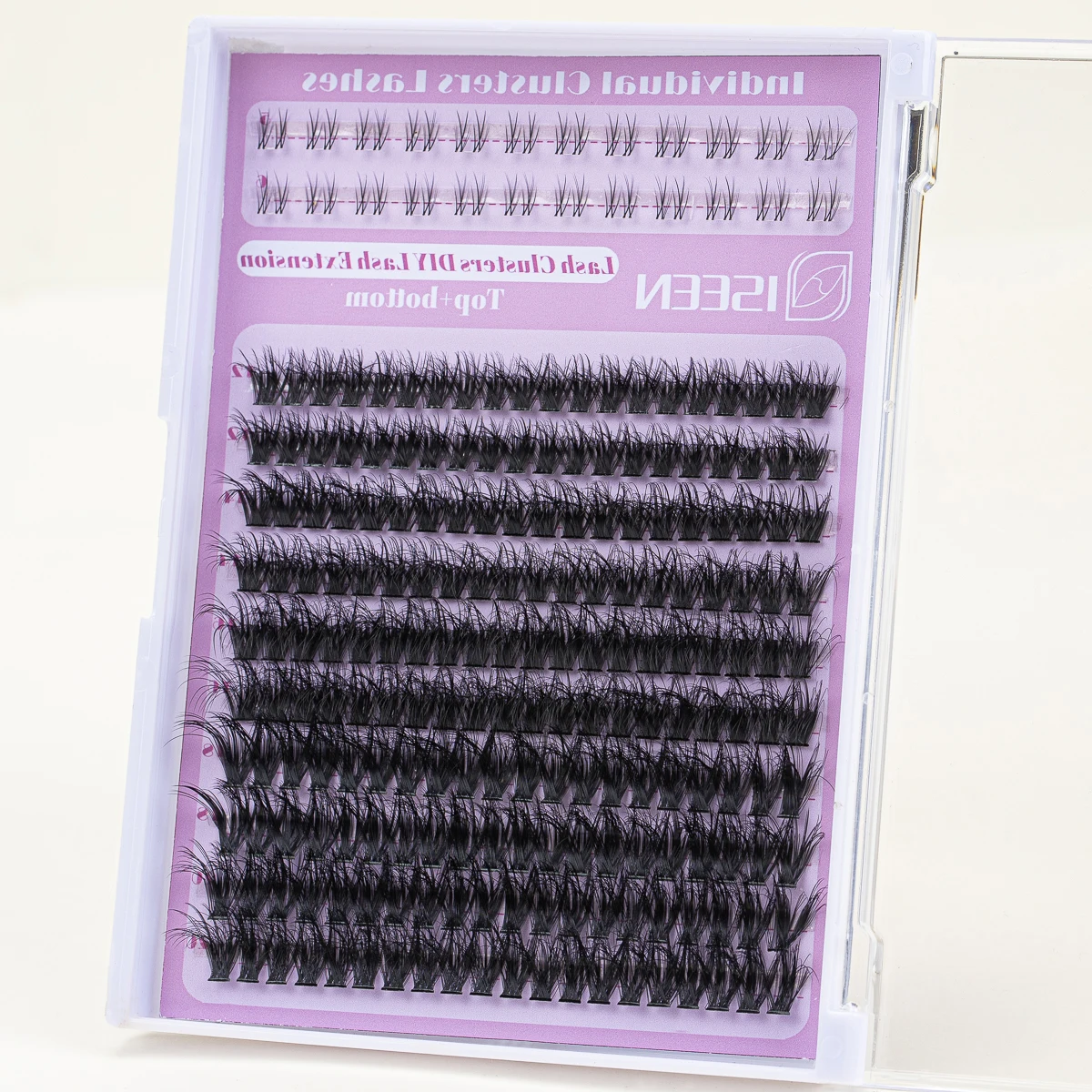 ISEEN DIY طقم تمديد الرموش مجموعة الرموش الفردية مع ربط الرموش وختم وملاقط الرموش ومزيل الرموش