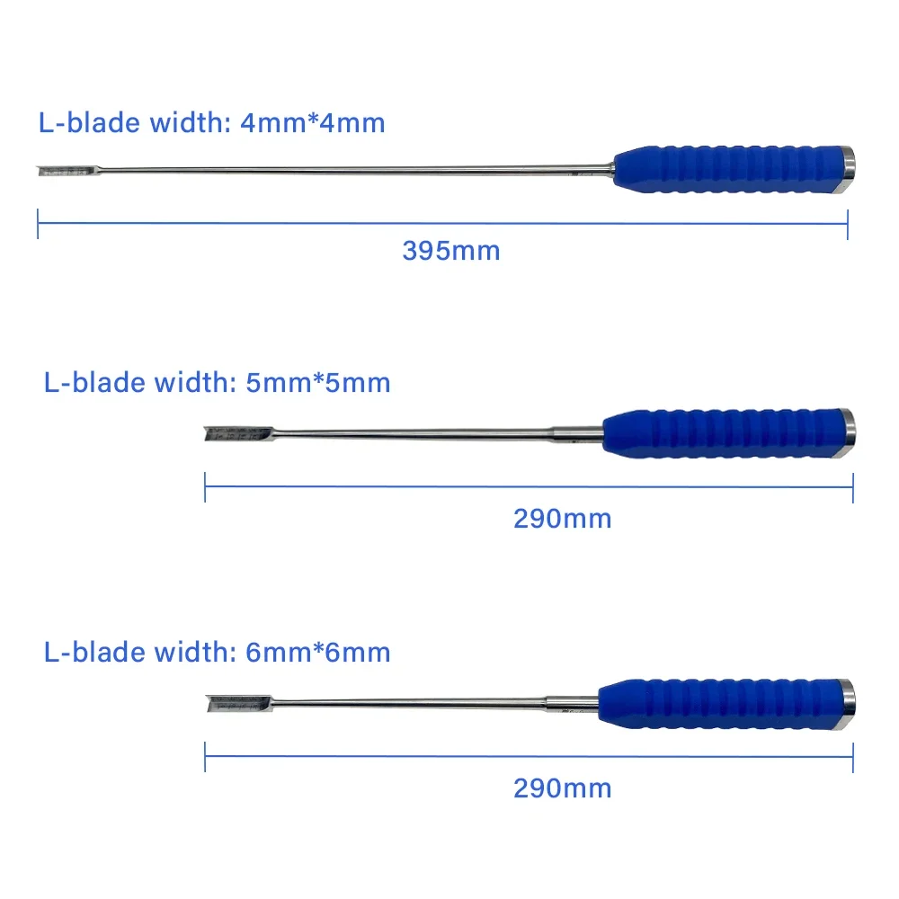 

L-shaped bone knife Stainless steel spine chisel bone osteotomy with Aluminum handle Orthopedic Instrument