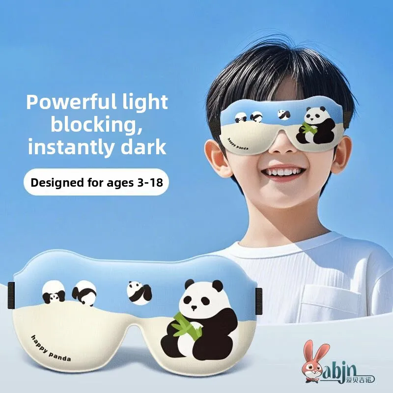 

Детская специальная 3D-маска для глаз: комфортная, стереоскопическая, с мультяшным дизайном, для сна, светонепроницаемая, для школьников, дышащая, черная.