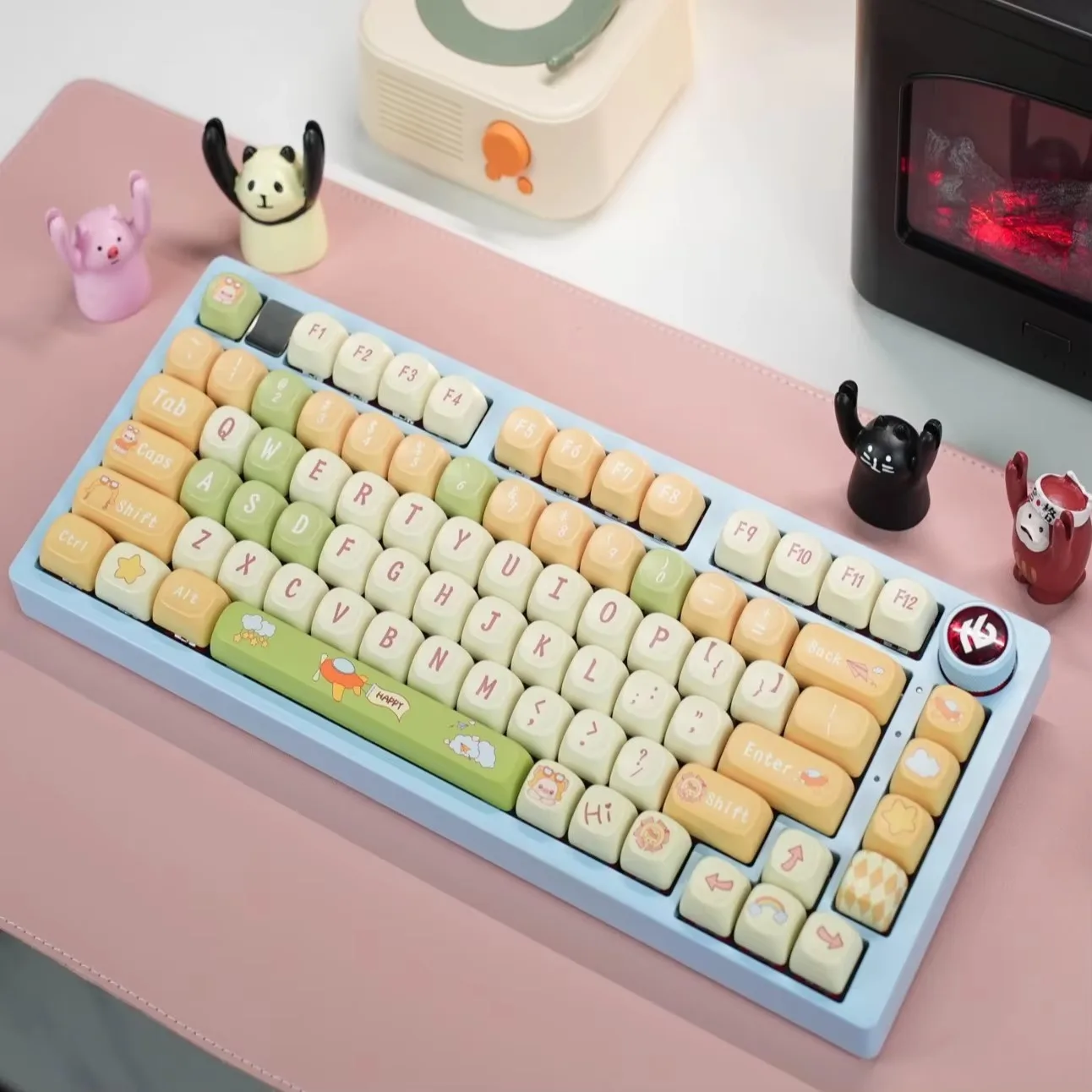 Pig key original keycap full five-sided hot sublimation class moa highly cute personalized adaptation mechanical keyboard cap