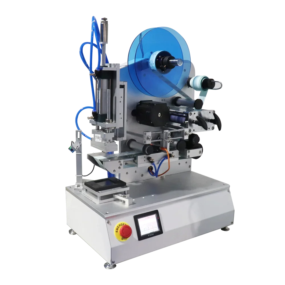 2024 New Tamp-down Label Applicator Semi-automatic High-precision Flat Labeling Machine In Stock Sticker Label Machine Reliable