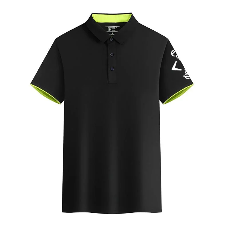 Polo de golf respirant à séchage rapide pour hommes, t-shirt décontracté à manches courtes, haut à la mode, été, nouveau, 2024